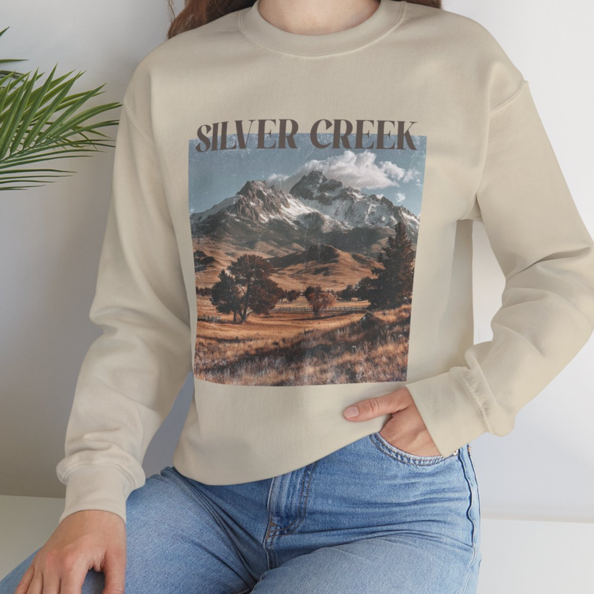 Silver Creek Montana Mountains Vintage Sweatshirt